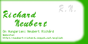 richard neubert business card